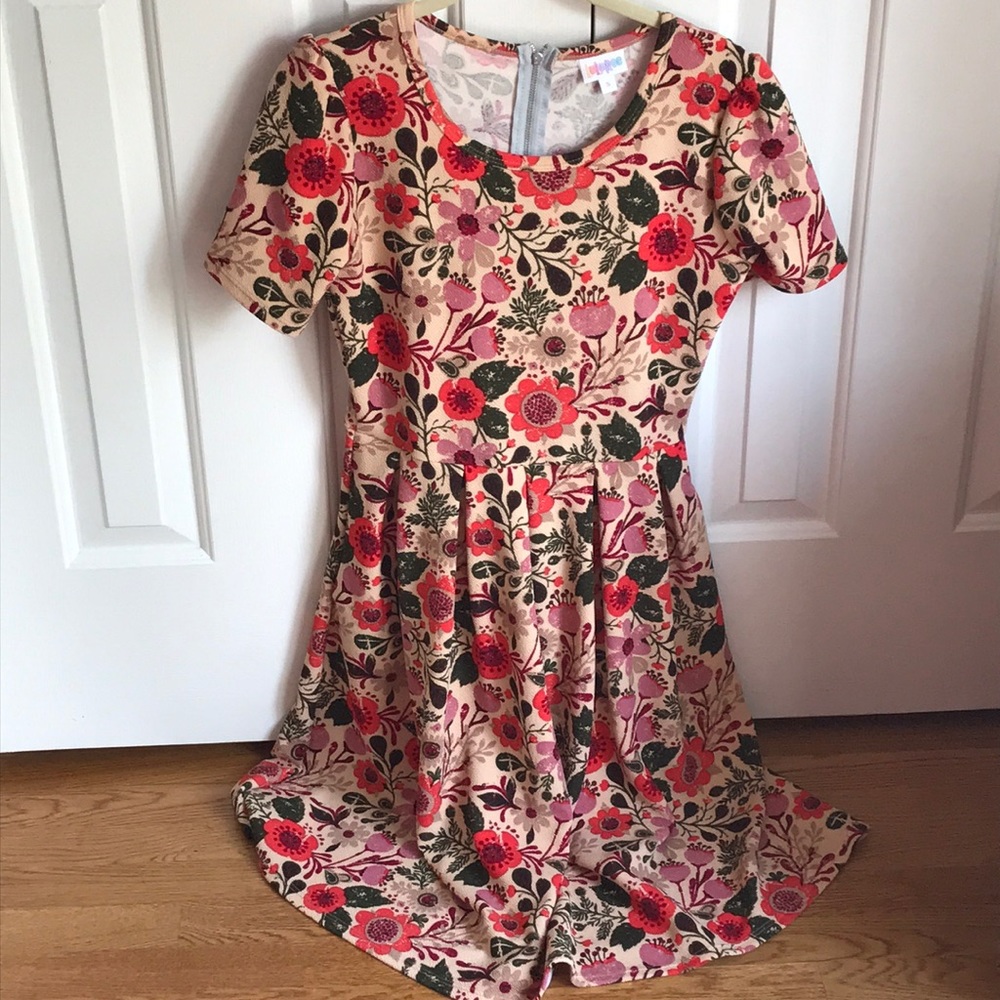 Lularoe Floral Amelia Dress - Small